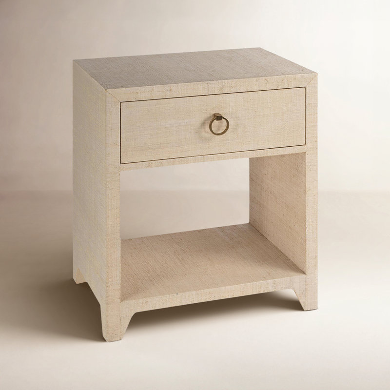 Birch Lane™ Cleo Raffia 1 - Drawer Nightstand & Reviews